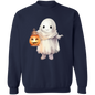 Ghost + Pumpkin Crewneck Pullover Sweatshirt