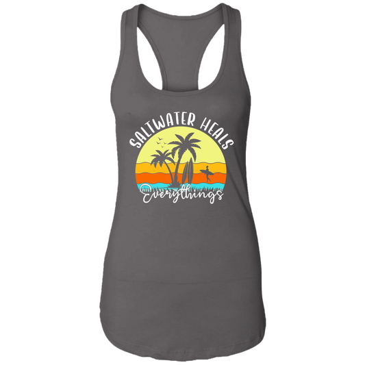 Saltwater Heals Everything Racerback Tank