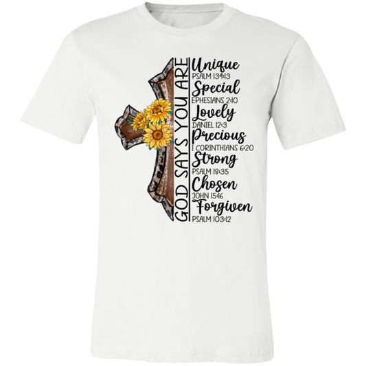 God Says You Are Cross | Unisex Jersey Short-Sleeve T-Shirt