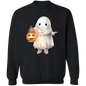 Ghost + Pumpkin Crewneck Pullover Sweatshirt