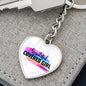 Beautiful Covered Girl Graphic Heart Keychain
