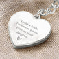 Forever Your Daughter White Graphic Heart Keychain