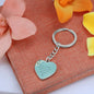 Forever Your Daughter Blue Graphic Heart Keychain