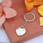 Forever Your Daughter Green Graphic Heart Keychain