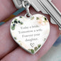 Forever Your Daughter Green Graphic Heart Keychain