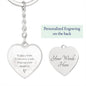 Forever Your Daughter White Graphic Heart Keychain