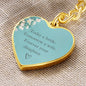 Forever Your Daughter Blue Graphic Heart Keychain