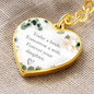 Forever Your Daughter Green Graphic Heart Keychain