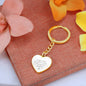 Forever Your Daughter White Graphic Heart Keychain