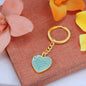 Forever Your Daughter Blue Graphic Heart Keychain