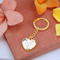 Forever Your Daughter Green Graphic Heart Keychain