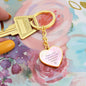 Forever Your Daughter Pink Graphic Heart Keychain