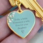 Forever Your Daughter Blue Graphic Heart Keychain