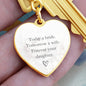 Forever Your Daughter White Graphic Heart Keychain