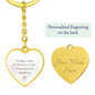 Forever Your Daughter White Graphic Heart Keychain