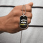 Armed and Dadly Dog Tag Black