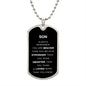 Son Luxury Dog Tag Necklace Black