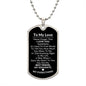 To My Love Dog Tag