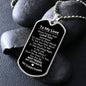 To My Love Dog Tag