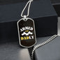 Armed and Dadly Dog Tag Black