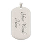 Armed and Dadly Dog Tag Blue