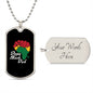 Dope Black Dad Dog Tag