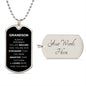 Grandson Military Dog Tag Necklace