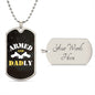 Armed and Dadly Dog Tag Black