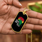 Dope Black Dad Dog Tag