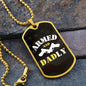 Armed and Dadly Dog Tag Black