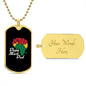 Dope Black Dad Dog Tag