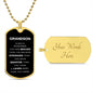 Grandson Military Dog Tag Necklace