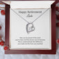 Happy Retirement Personalization Forever Love Necklace