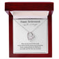 Happy Retirement Enjoy the Next Chapter Forever Love Necklace