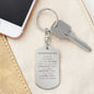 Granddaughter Engraved Dog Tag Keychain