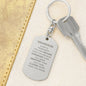 Grandson Engraved Dog Tag Keychain
