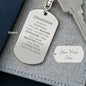 Grandson Engraved Dog Tag Keychain