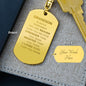 Grandson Engraved Dog Tag Keychain
