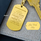 Granddaughter Engraved Dog Tag Keychain