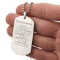 Granddaughter Engraved Dog Tag Necklace