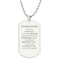 Granddaughter Engraved Dog Tag Necklace