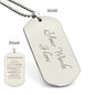 Granddaughter Engraved Dog Tag Necklace