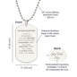 Granddaughter Engraved Dog Tag Necklace