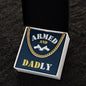 Armed and Dadly Cuban Link Chain Blue