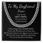 To My Boyfriend - Cuban Link - Personalized Message Card