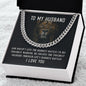 To My Husband Lion Cuban Link