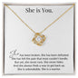 She Is You Love Knot Necklace 1