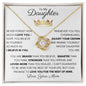Daughter - Adjust Your Crown - Love, Mom - Love Knot Necklace