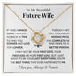 To My Beautiful Future Wife - My Last Everything - Love Knot Necklace