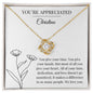 You're Appreciated Personalized Love Knot Necklace